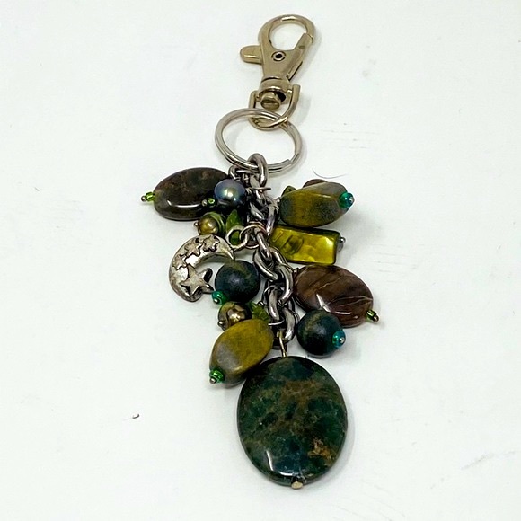 Semi-Precious Green Keyring/ Keychain $188 - Picture 5 of 9